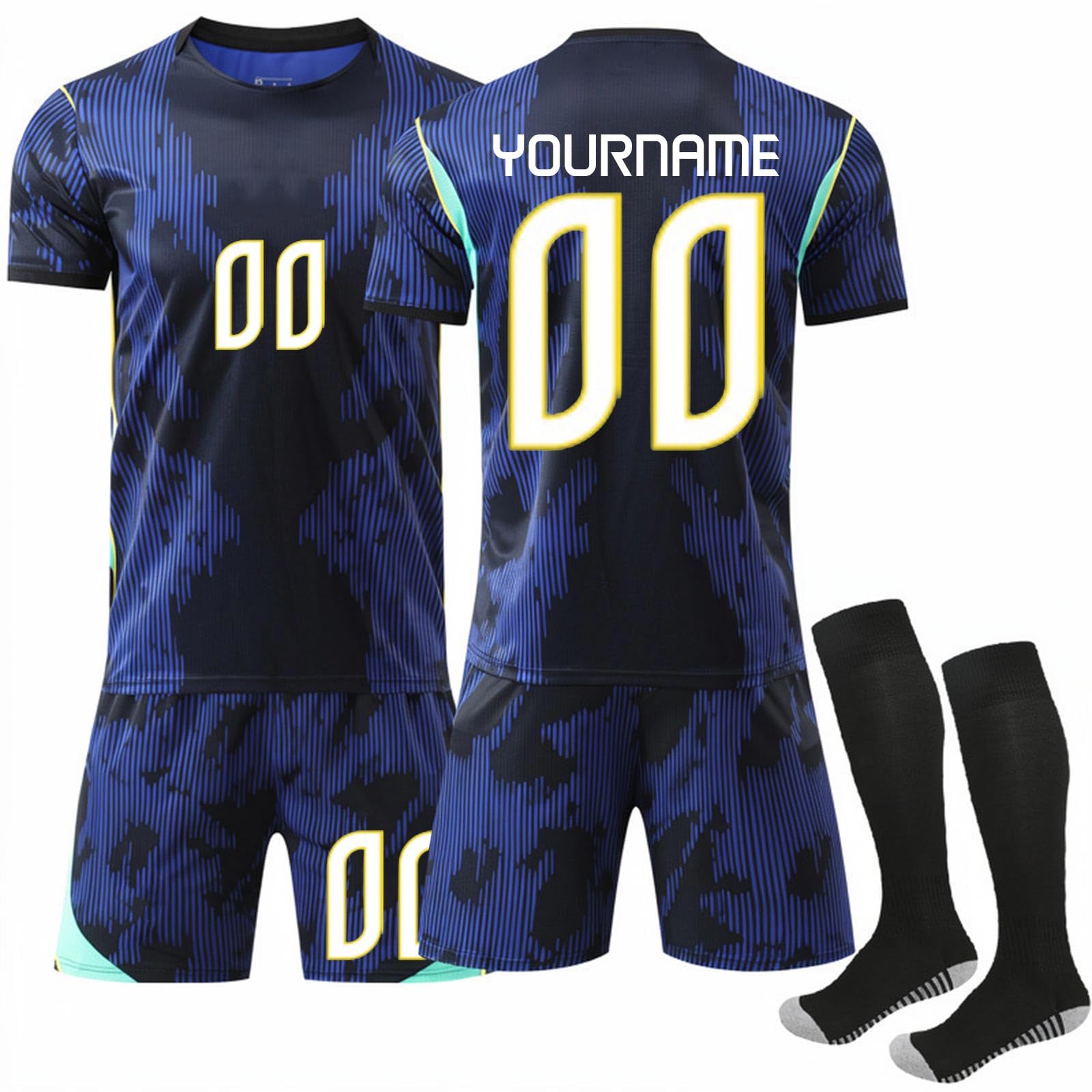 2026 Personalizada Equipacion Futbol Camiseta Fútbol Niño/Adulto con Nombre/Número, Set Completo 3 Piezas Camisetas y Shorts y Calcetines para Entrenamientos, Eventos de Equipo, Regalo de Aficionados — view 8