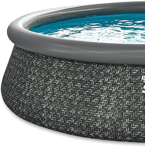 Miniatura 7 de Summer Waves Piscina inflable para exteriores de 14 pies x 36 pulgadas con bomba de filtro, escalera y cartucho de filtro Tejido de canasta