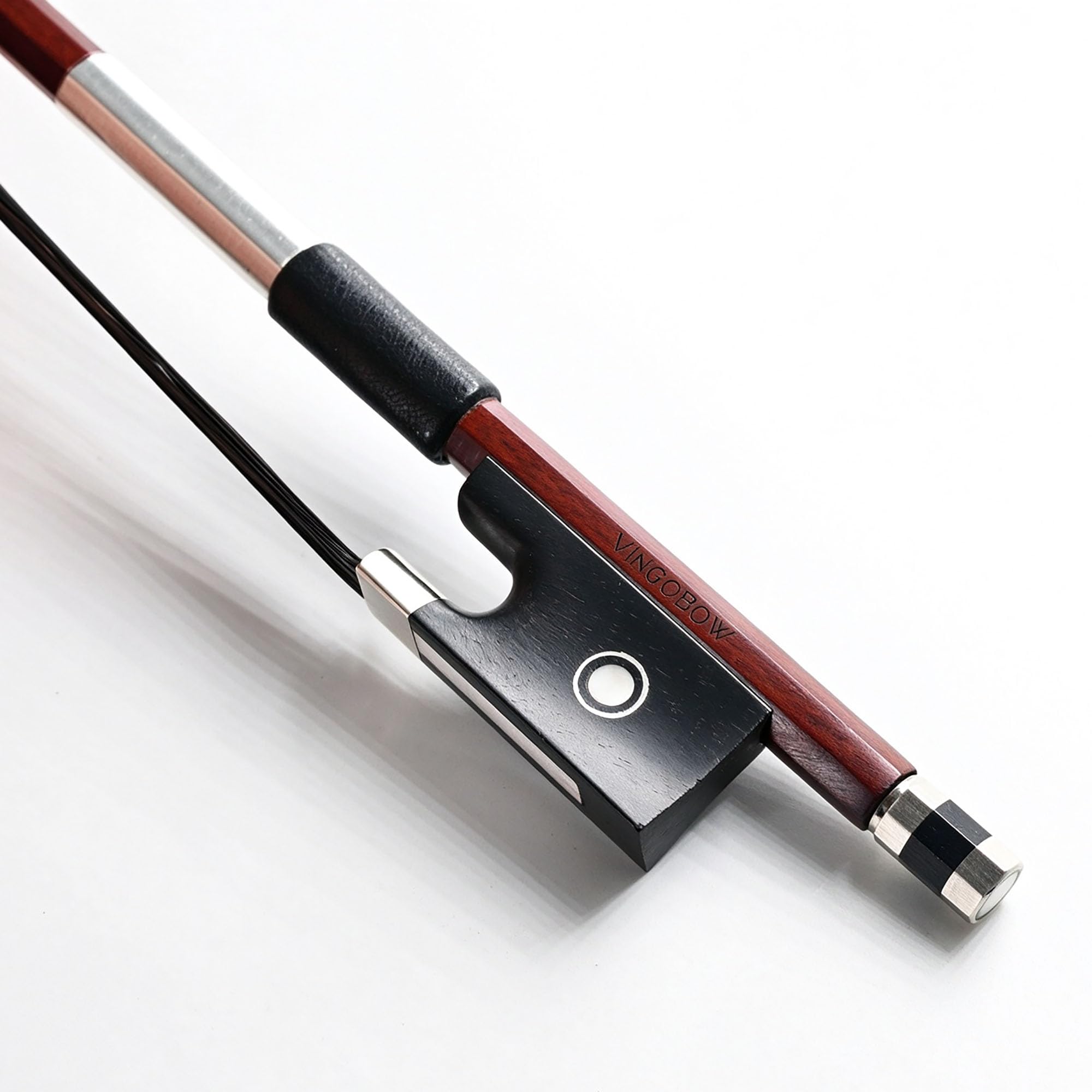 Professional 4/4 Full Size Violin Bow High Quality Brazilwood Stick Ebony Frog Natural Horsehair Clear Tone For Adults and Student VINGOBOW Hand Made