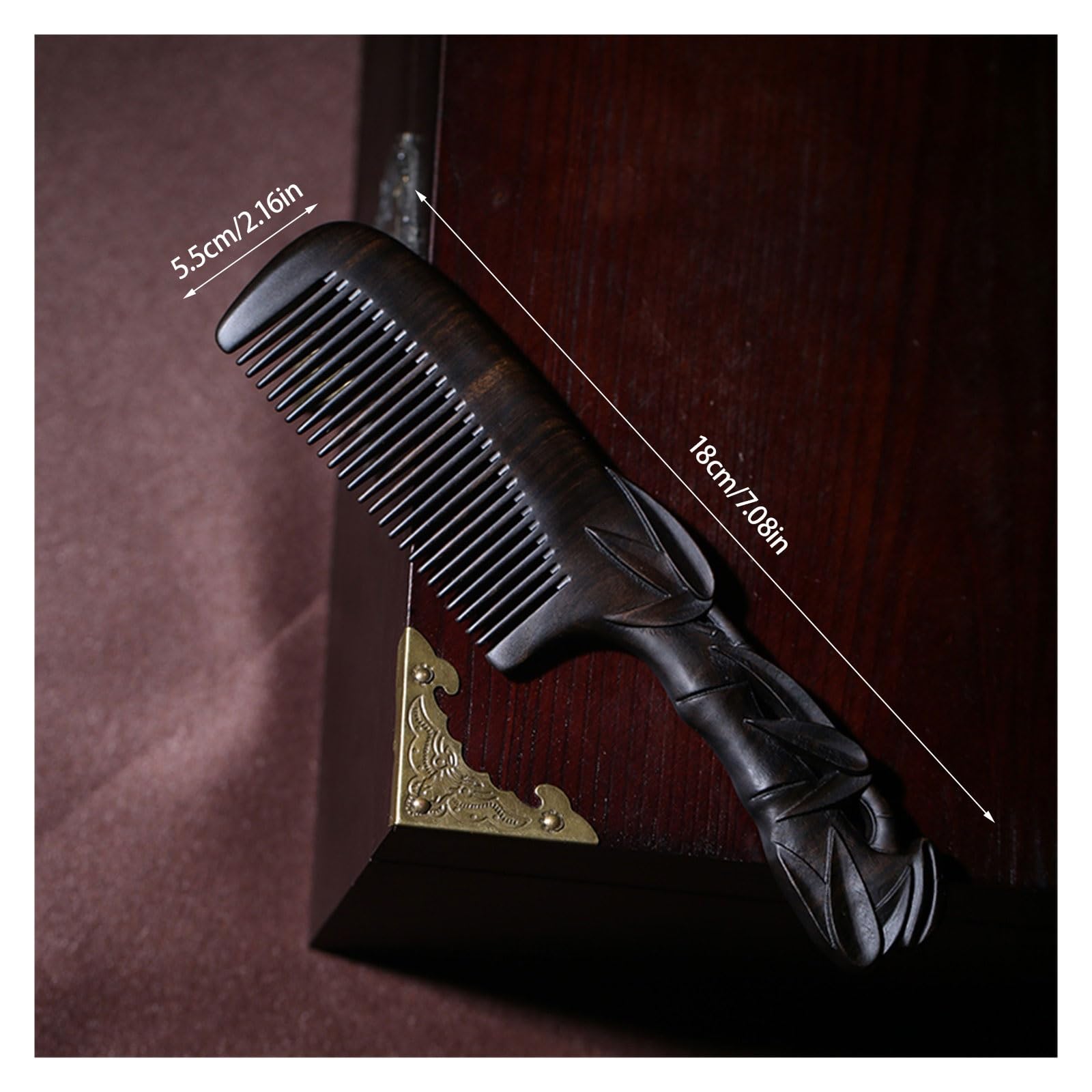Peruka Grzebień Household Fine-tooth Comb Chinese Retro Style Comb Bathroom Shower Comb With Handle Design Duże grzebienie do włosów