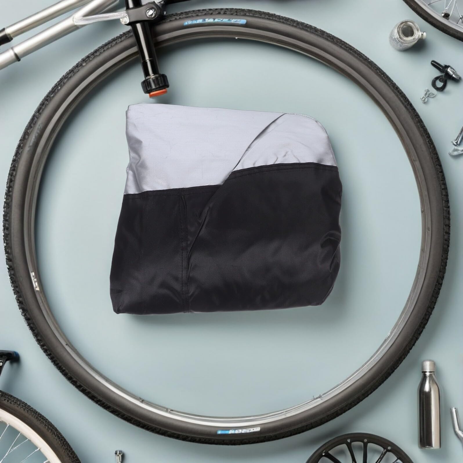 STOBAZA Housse Moto XXL Oxford Imperméable Anti-UV Coupe-Vent avec Bande Réfléchissante Protection Pluie et Poussière pour Scooter Moto Électrique et Vélo Extérieur