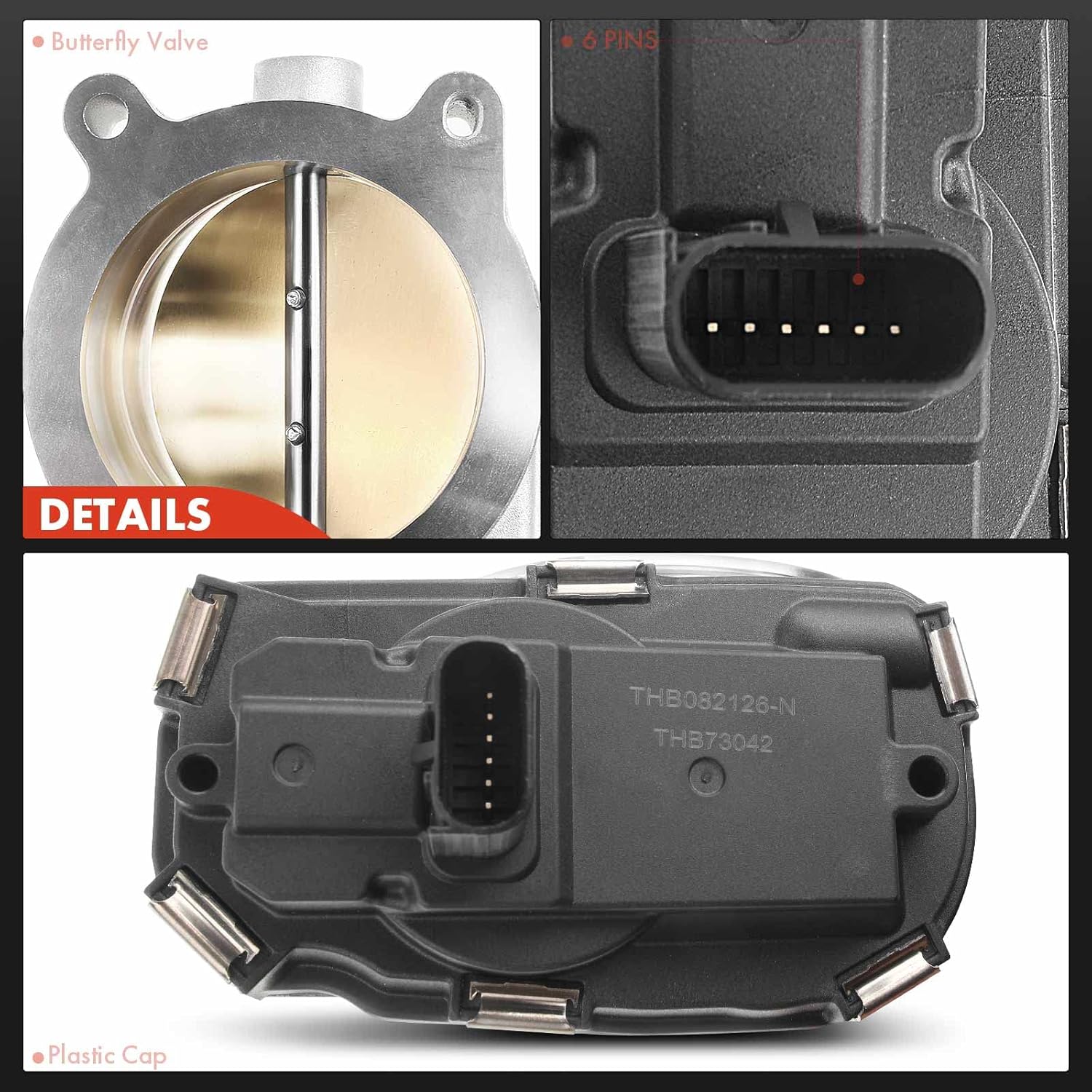 A-Premium Electronic Throttle Body Compatible with Chevrolet & GMC -Silverado 2014-2020, Suburban 2015-2018, Tahoe 2015-2020, Sierra 1500 2014-2020, Yukon 2015-2020 V8 5.3L- Replace# 12617792