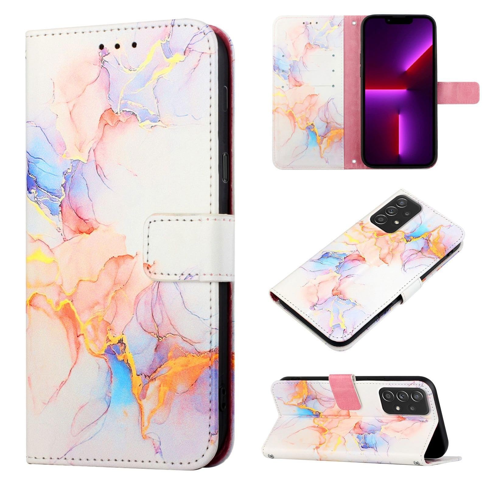 Étui portefeuille Galaxy Blanc pour Samsung A07 housse rabat cuir clapet