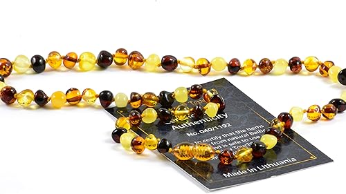 Miniatura 9 de Collar de ámbar báltico para adultos dolor de cabeza migraña sinusal artritis túnel carpiano alivio del dolor de lactancia