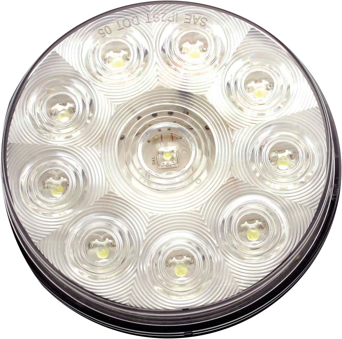 Side view of the Kaper II L03-0063 White LED Utility Light, showing its depth and wiring connection point.