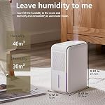 3 In 1 Humidifier Dehumidifier Combo With Air Filtration, Humidifiers Dehumidifier For Home Bedroom With Drain Hose Humidity and Temperature Display,5 Modes,7 Color LED Lights,Timer Set