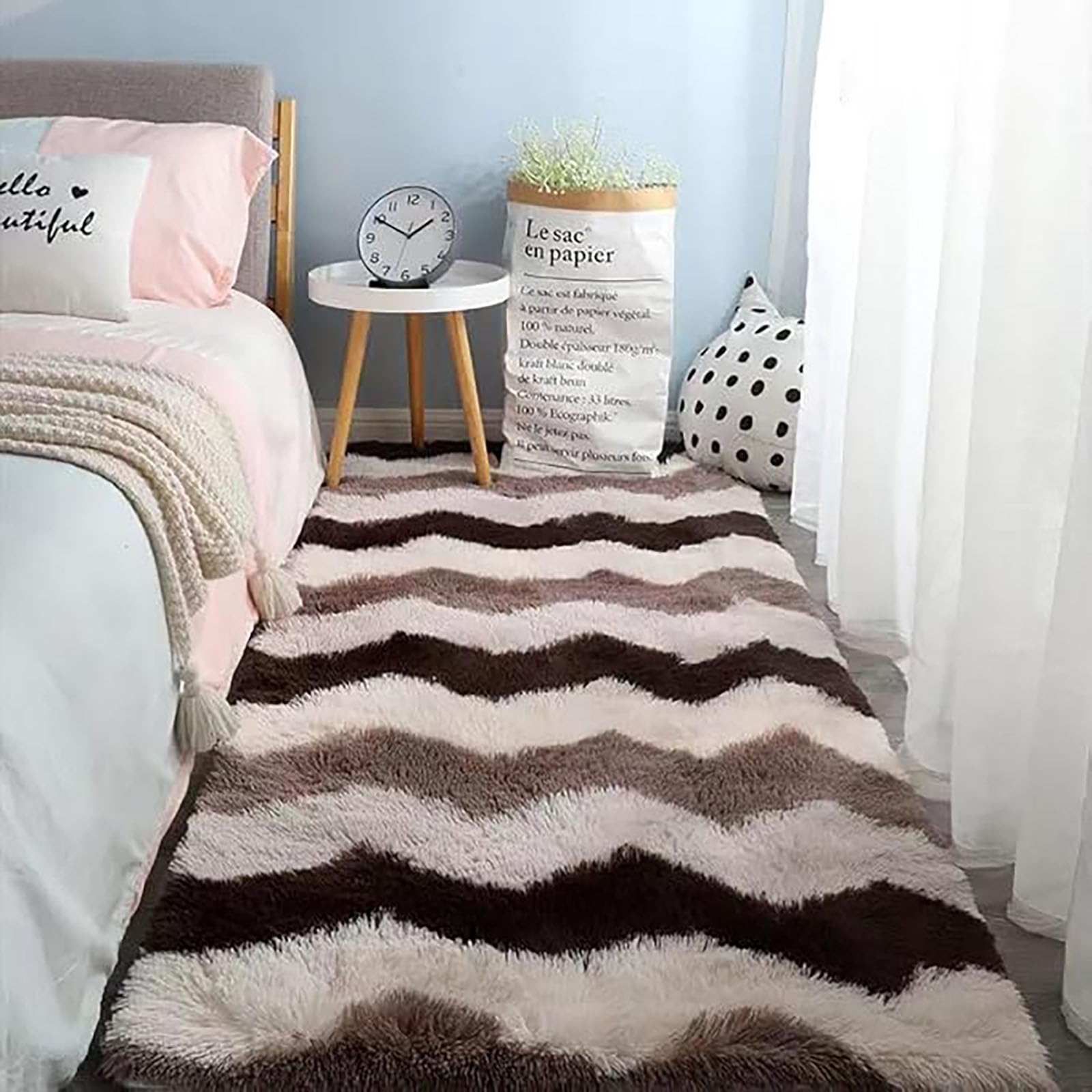 Tapis décoratif moderne grand modèle 160x250cm au design texturé