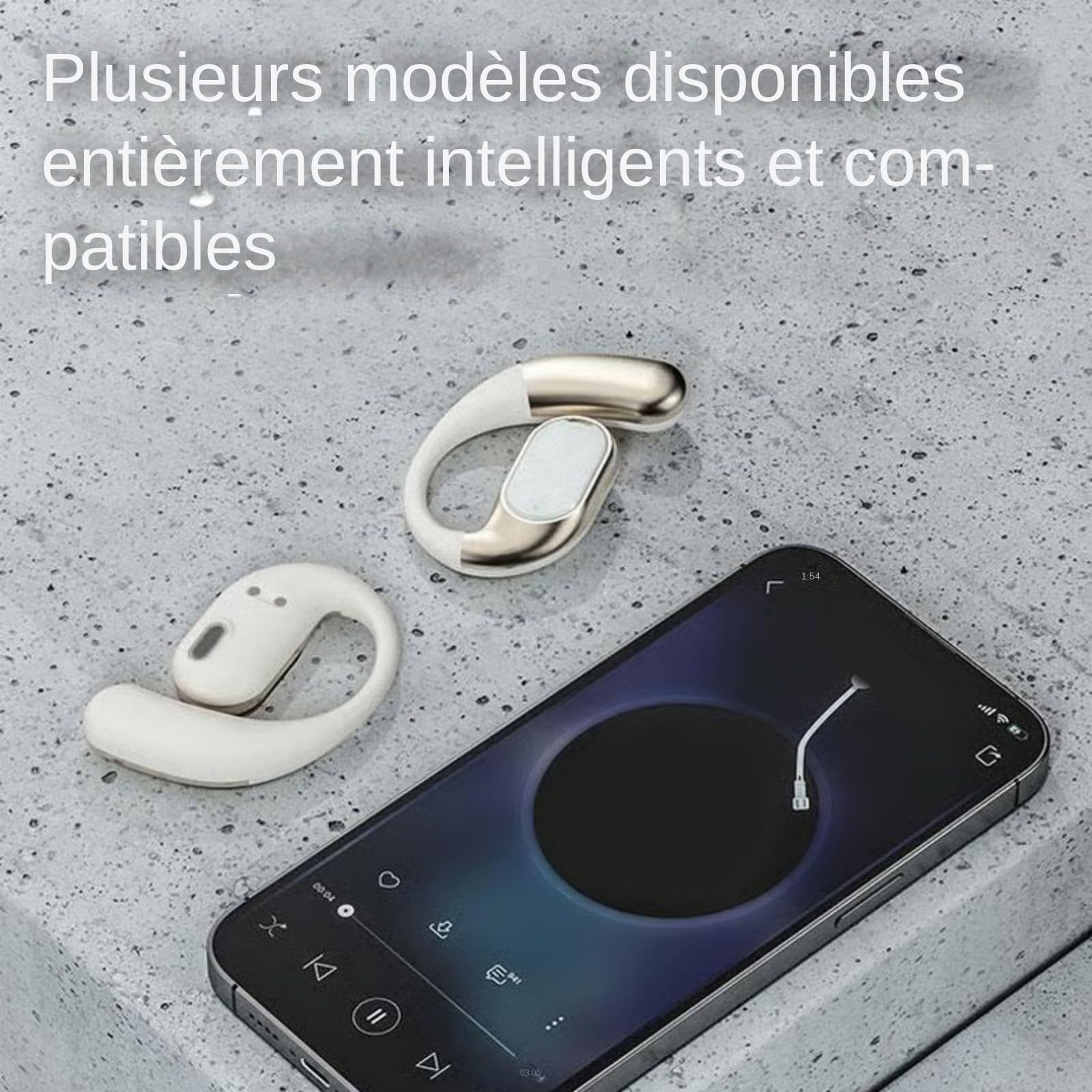 Auricolari Wireless Over-Ear Cuffie Impermeabili | Auricolari Con Cancellazione Rumore E Anti-Sudore, Custodia A Doppia Piegatura Per Corsa, Sport, Palestra, Lavoro, Studio, ,