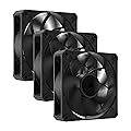 CORSAIR RS120 MAX 120mm PWM Thick Fans – High Static Pressure – Liquid Crystal Polymer Construction – Triple Pack – Blac