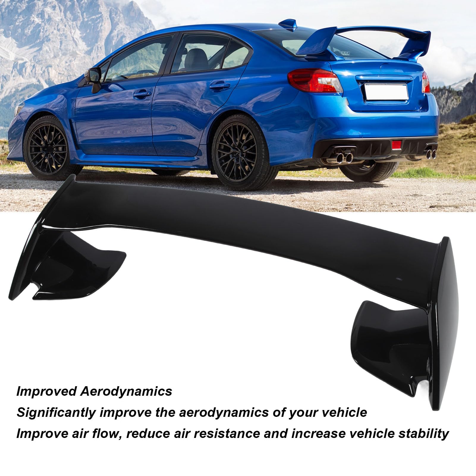 Glossy Black Duckbill Rear Spoiler Wing For Subaru WRX STI 2015-2021 - Improves Aerodynamics & Style