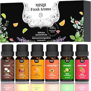 Essential Oils Set,Fruity-Essential Oils for Diffuser for Home, Diffuser Oils Scents for Aromatherapy,Candle&Soap Making,Humidifiers 6 X 10ML