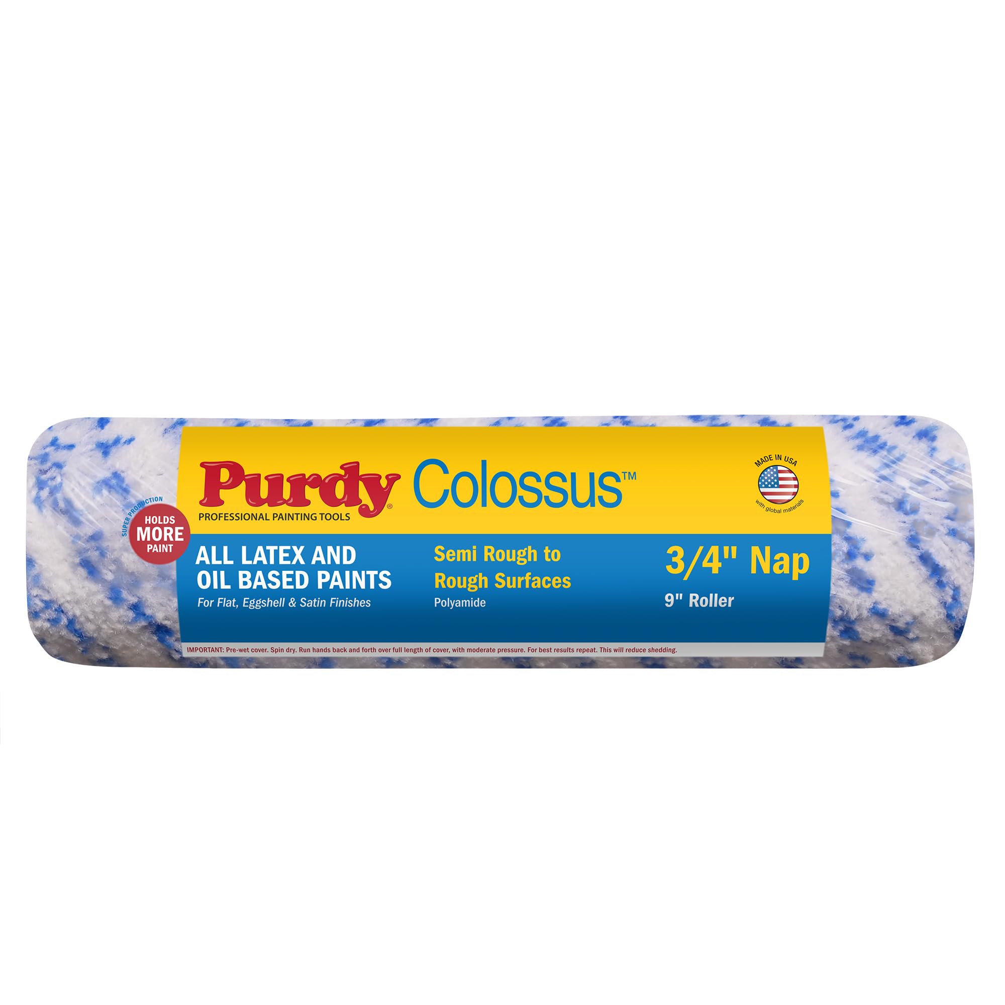 Purdy 144630094 Colussus Silindir Kapağı, 9" x 3/4" şekerleme