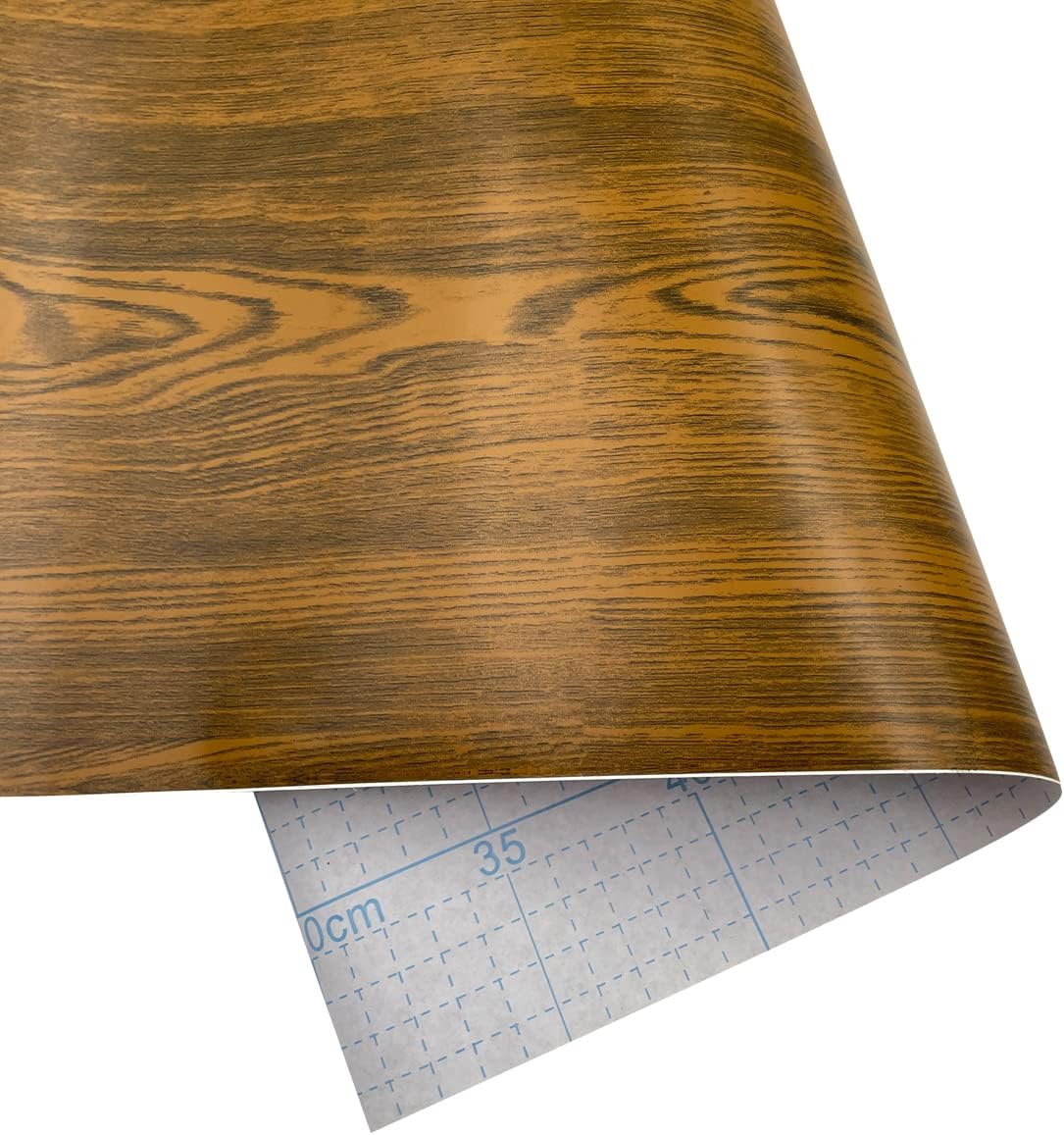 Wood Grain Wallpaper for Renter Homeowner Decor Wall Furniture 9.8 ft Long Removable Shelf Drawer Liner Industrial Style (S-118x17.7 Inch)
