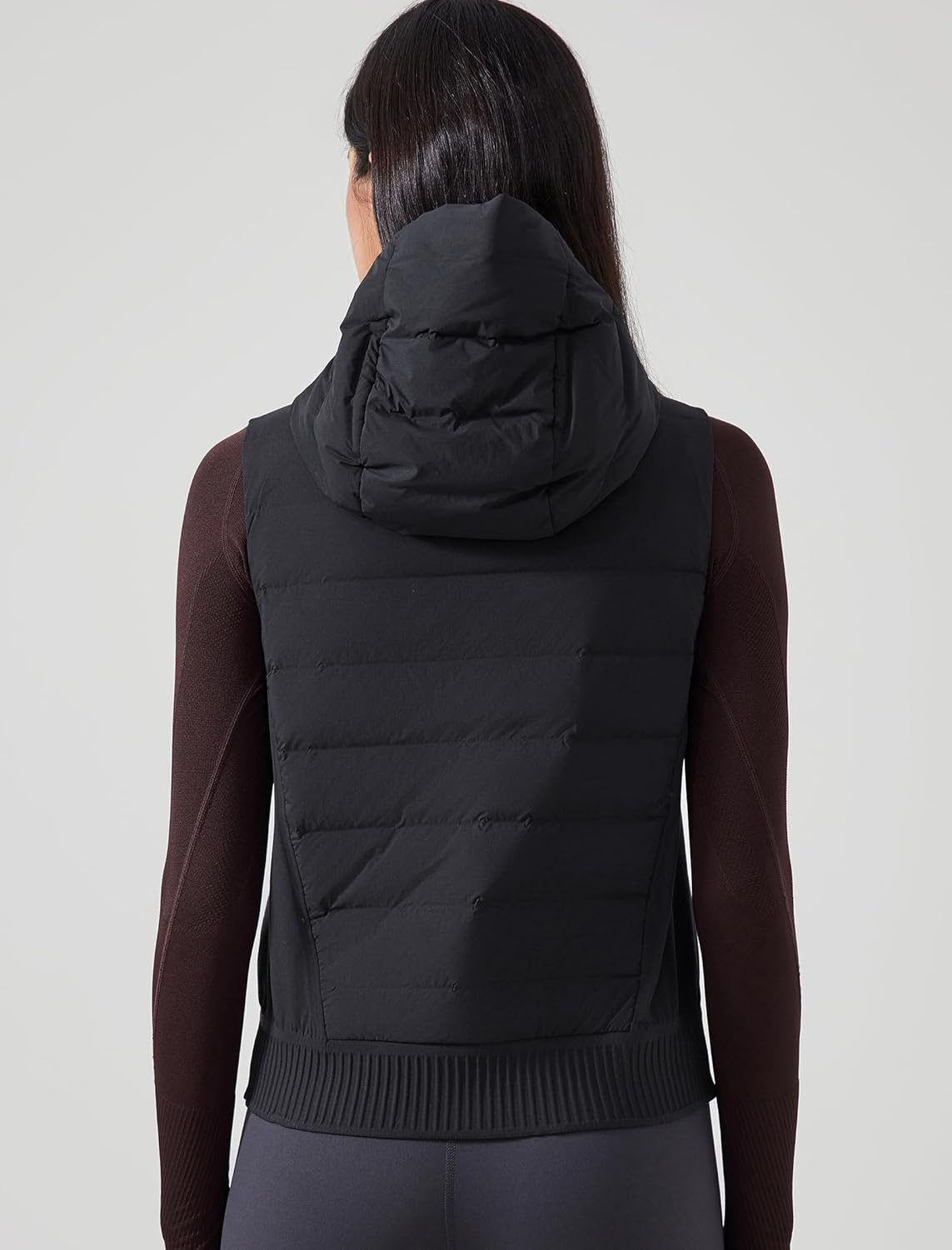 Yvette Women's Hooded Lightweight Warm Windproof Zip Up Sleeveless Jacket for Hiking Golf Running