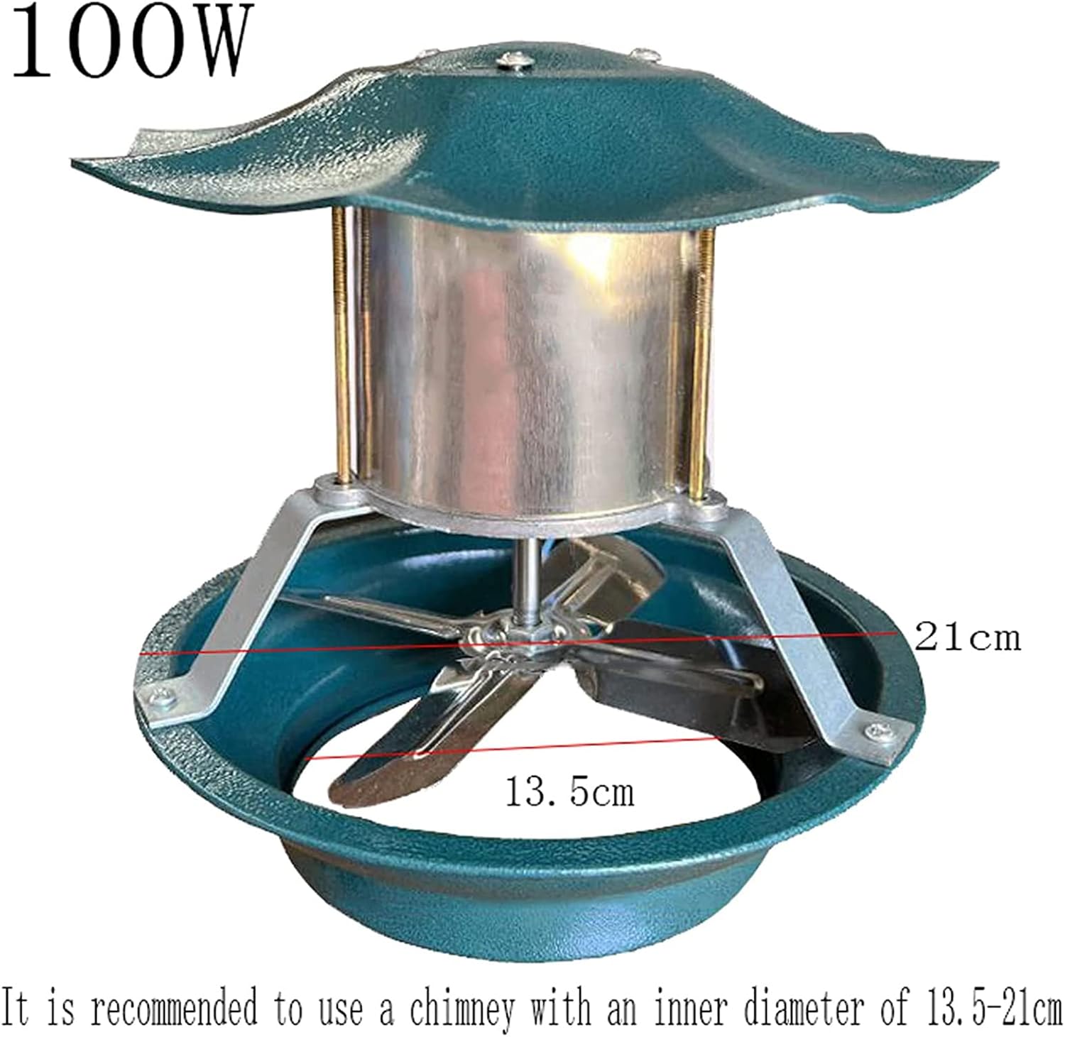 Household Chimney Fan 100W Induced Draft Fan Kitchen Chimney Blower Fan Fireplace Exhaust Fan Exhaust ​Smoke Machine,C