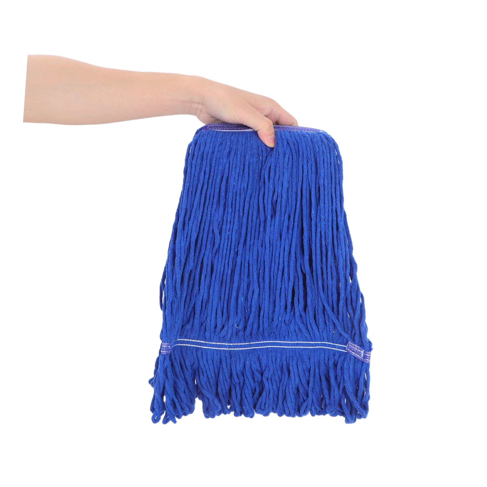 Cabezal de Trapeador Industrial 3 Piezas de Algodón Azul | Recambio de Fregona de Hilo, Limpieza en Húmedo, Lavable y Resistente, para Uso Doméstico E Industrial
