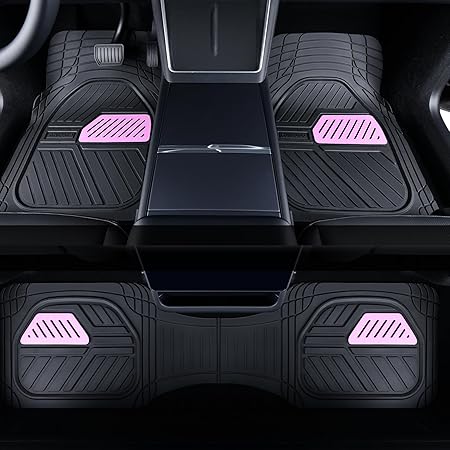 Coverado Black and Pink Universal Car Floor Mats Review