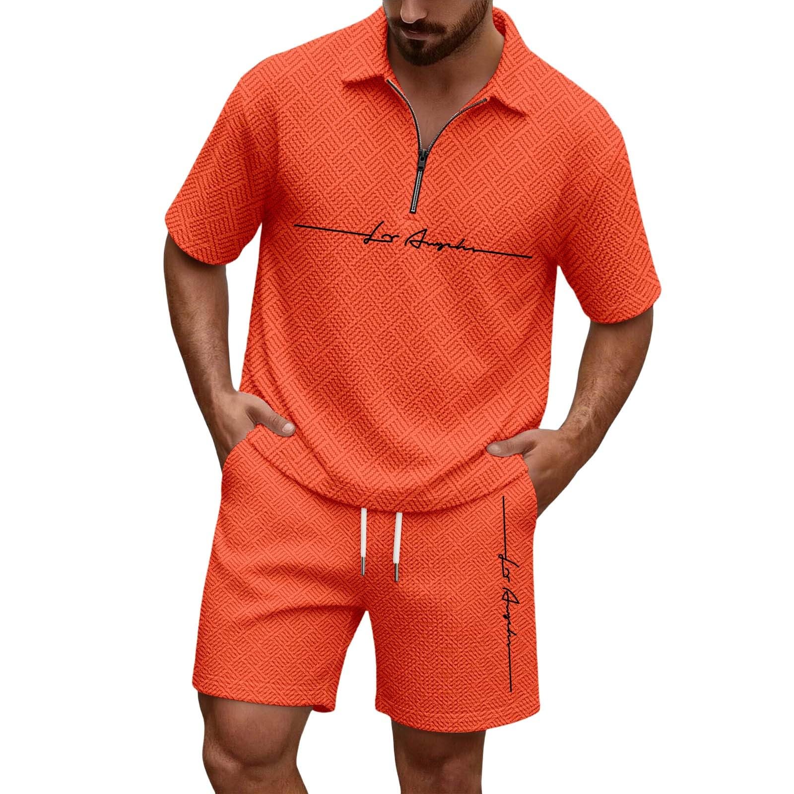 T-shirt manches courtes et short ensemble décontracté homme - 5