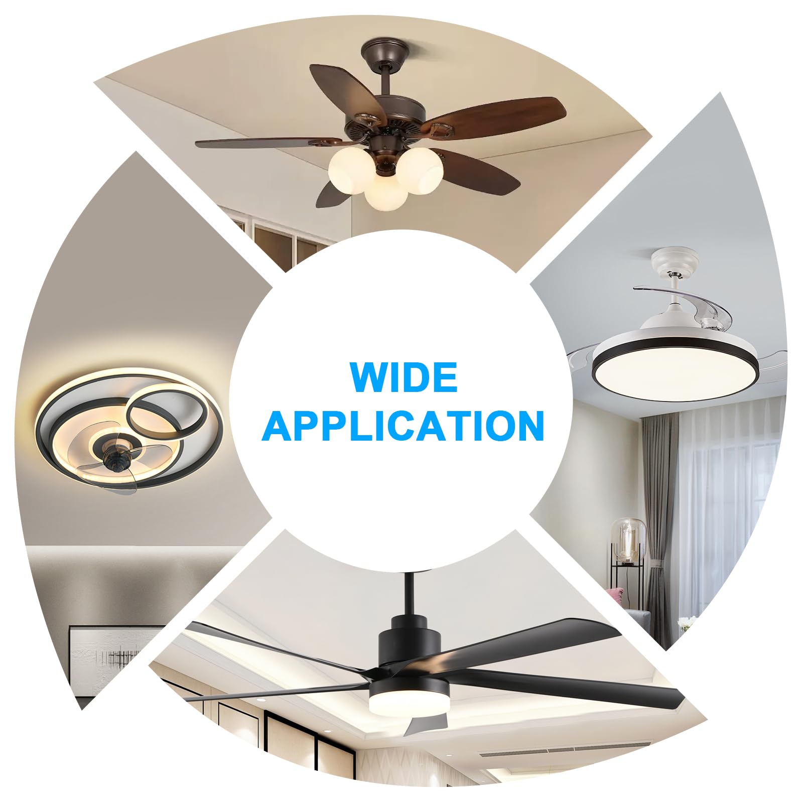 Kit telecomando universale WiFi per ventilatore da soffitto con funzione muto, timer e controller Smart Life APP compatibile con Alexa