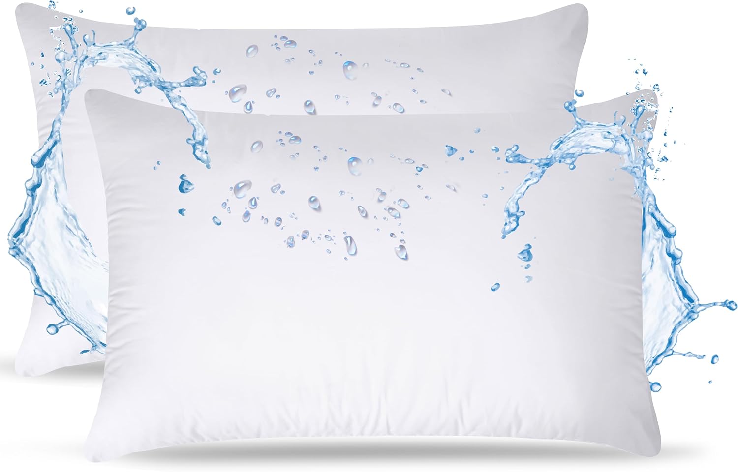 Utopia Bedding Outdoor Pillow Inserts 12 x 20 Inches (Pack of 2, White), Water Resistant Garden Throw Pillows for Patio and Porch Furniture