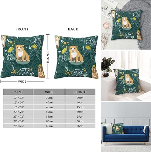 Miniatura 5 de YIPOCH Fundas de almohada de conejillos de indias salvajes, fundas de almohada de 26 x 26 pulgadas, fundas de cojín decorativas para sofá, fundas de