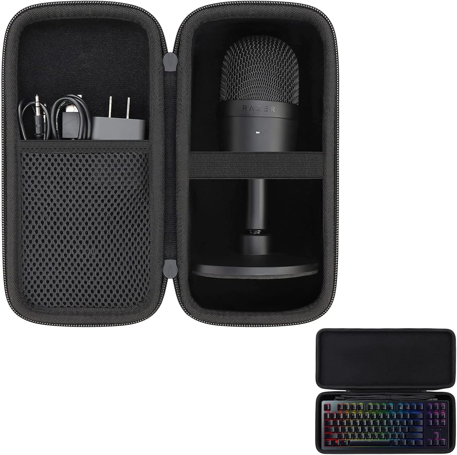 co2CREA Case for Razer Seiren Mini Microphone and Huntsman TKL Keyboard