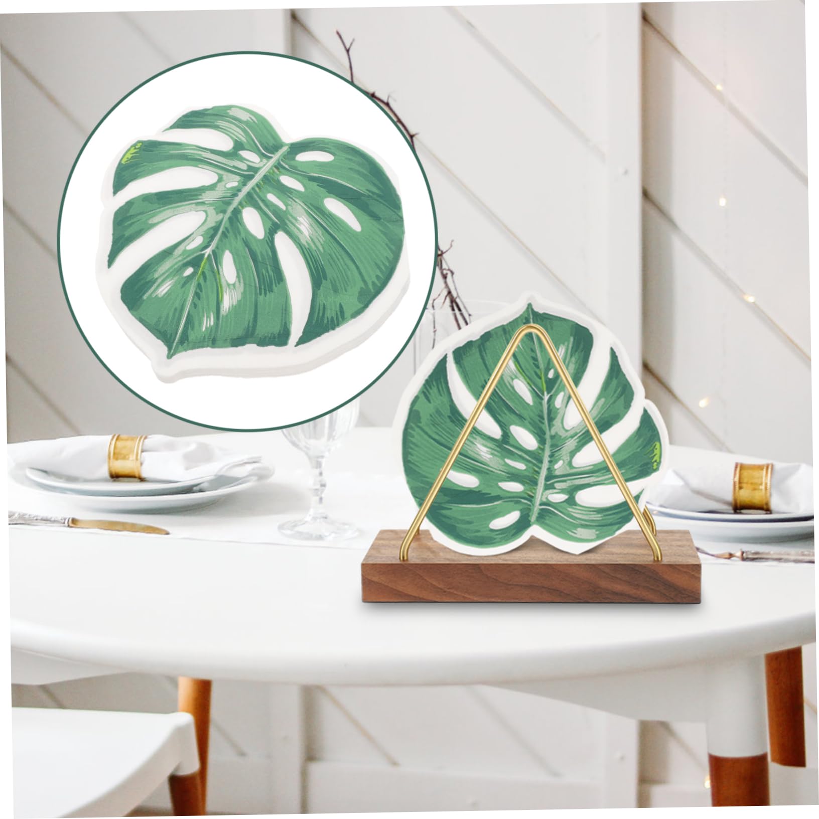 Ipetboom 4 Stück Palmblatt Servietten Papier Pack Servietten für Hochzeiten Partys und Events und Langlebig Staubfreies Design für Festliche Anlässe und Täglichen Gebrauch