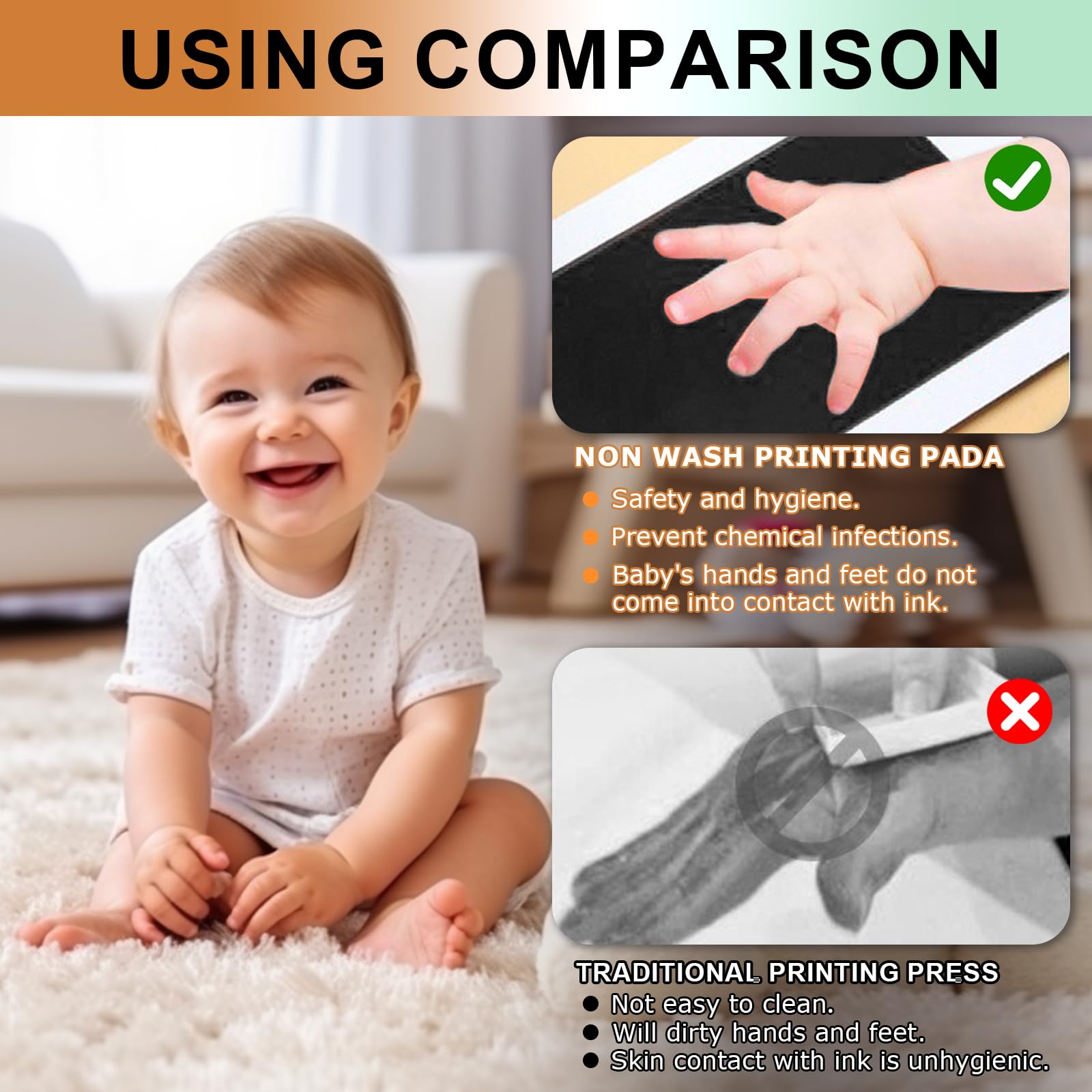 Baby Handprint and Footprint Kit - Image 3
