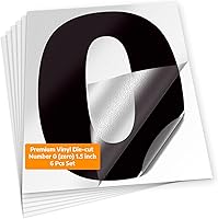 Vista 35 de iSYFIX Calcomanías de vinilo negro con el número 3 (tres), paquete de 6 calcomanías autoadhesivas de 8 pulgadas, calcomanías troqueladas y 3 Negro