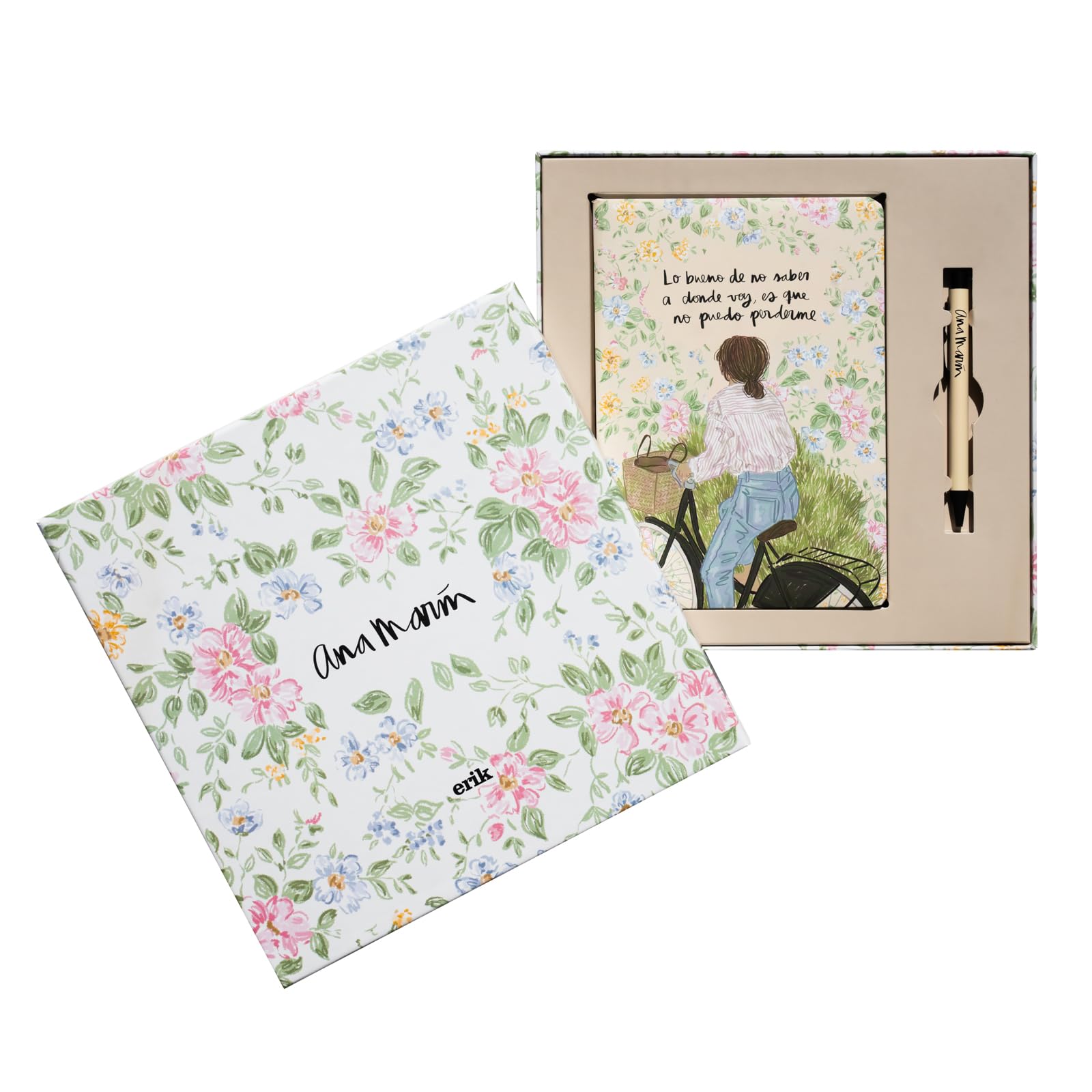 Grupo Erik Set Cuaderno de notas Ana Marín con Boli - Regalos originales para mujer, En Caja Regalo: Cuaderno A5 punteado + Boligrafo bonito | Regalo Comunion: Papeleria Bonita