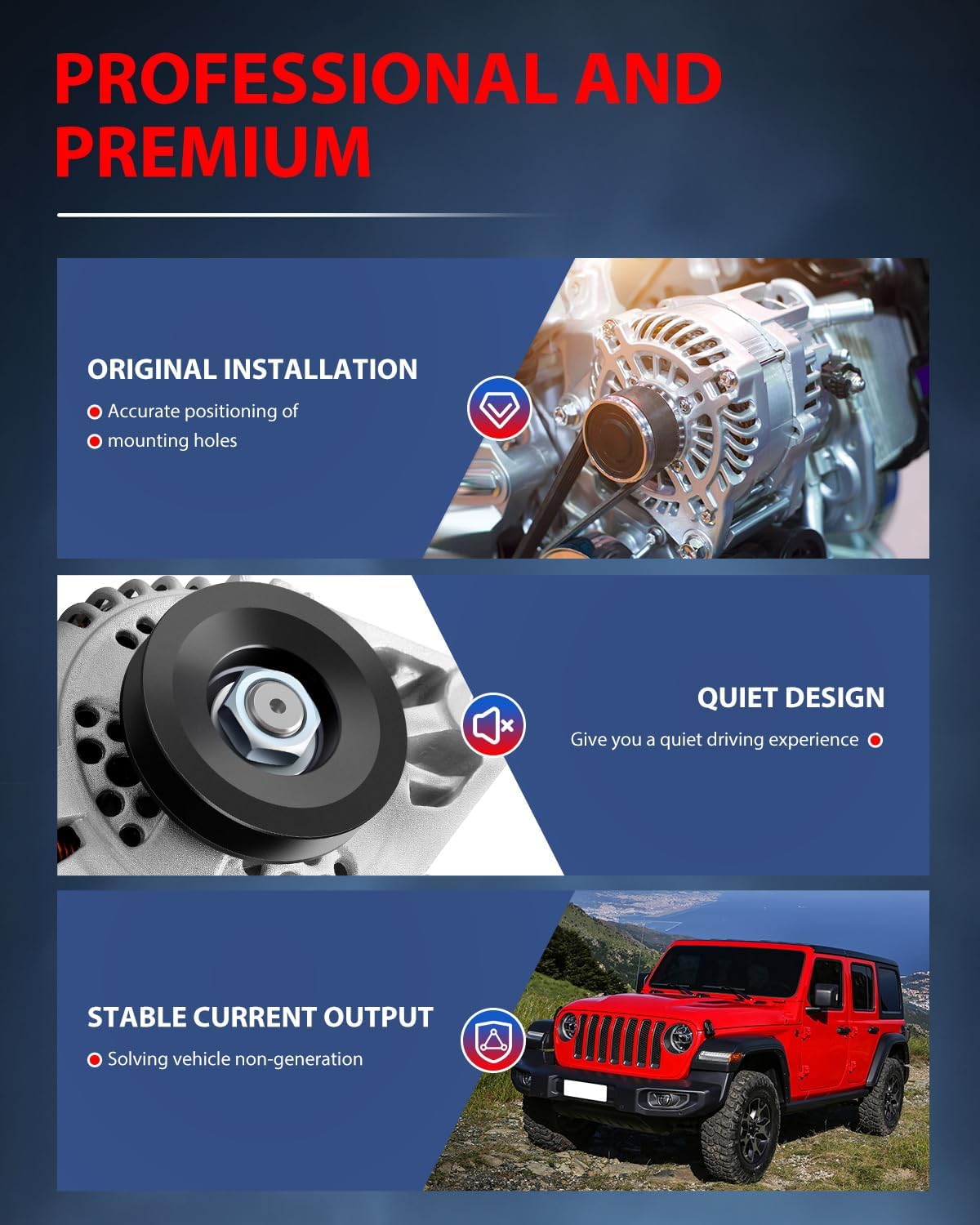 cciyu Alternator 13644 Fit for 1995-1997 For Nissan for Pickup