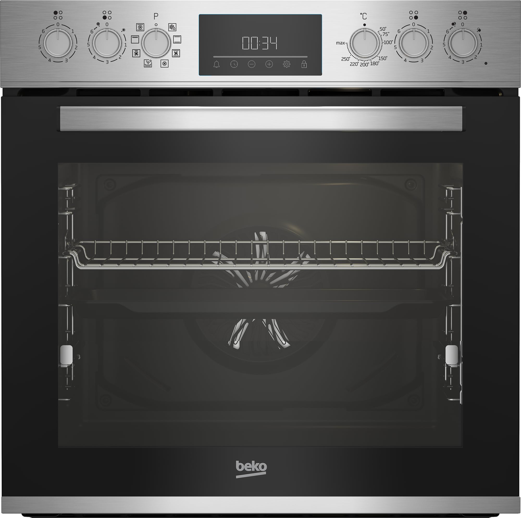 Beko BBUM12328X Einbauherdset Multifunktionsofen 72 l Glaskeramik Kochfeld SteamShine Edelstahl
