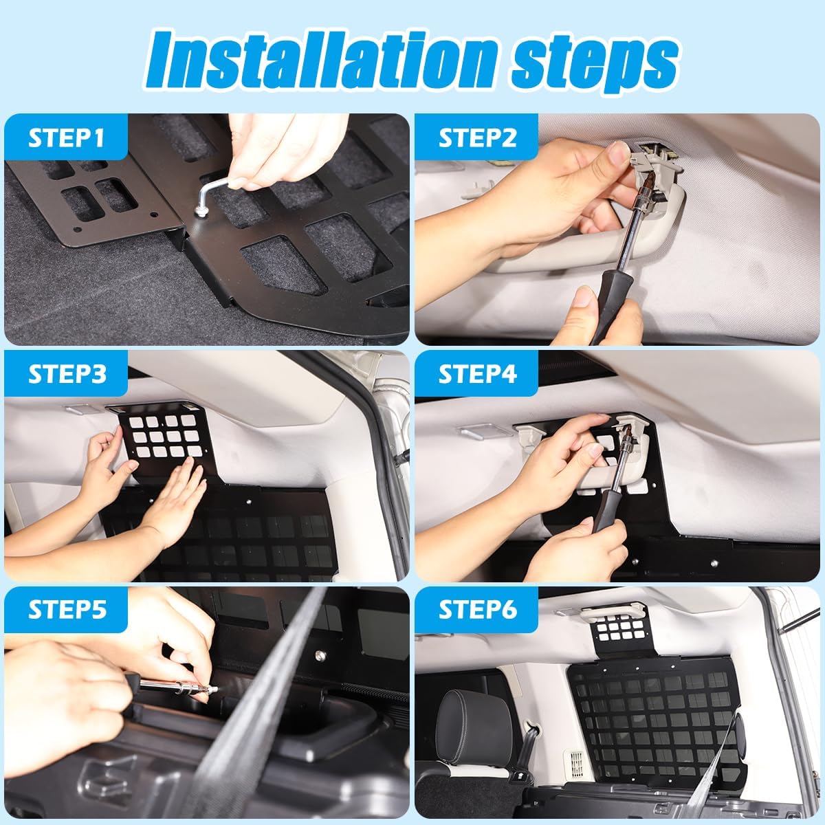 Alloy Modular Storage Panel System Rear Cargo Rack Trunk Shelf Interior Luggage Storage Carrier For Land Rover Discovery 3 4 LR3 LR4 2004-2016