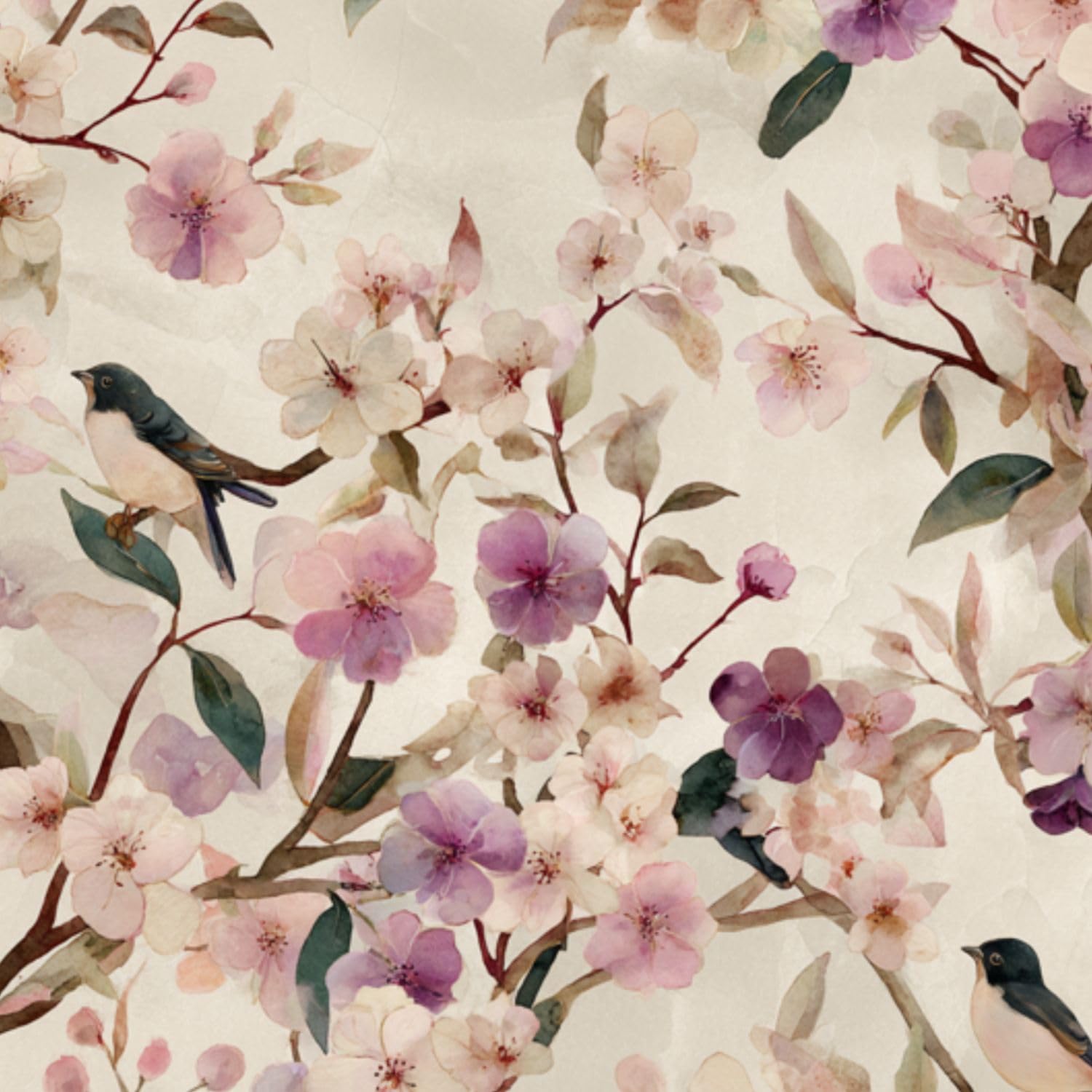 DERUINVAIO Self Adhesive Feature Removable Handcrafted Watercolor Peel and Stick Vinyl Wallpaper Roll, Sticky Lining Paper for Bedroom, Living Room, Kitchen Walls