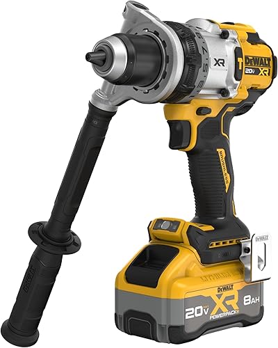 Miniatura 4 de DEWALT Kit de taladro de martillo inalámbrico de 12 pulgada MAX XR de 20 V con batería de 8 Ah y cargador (DCD1007WW1)