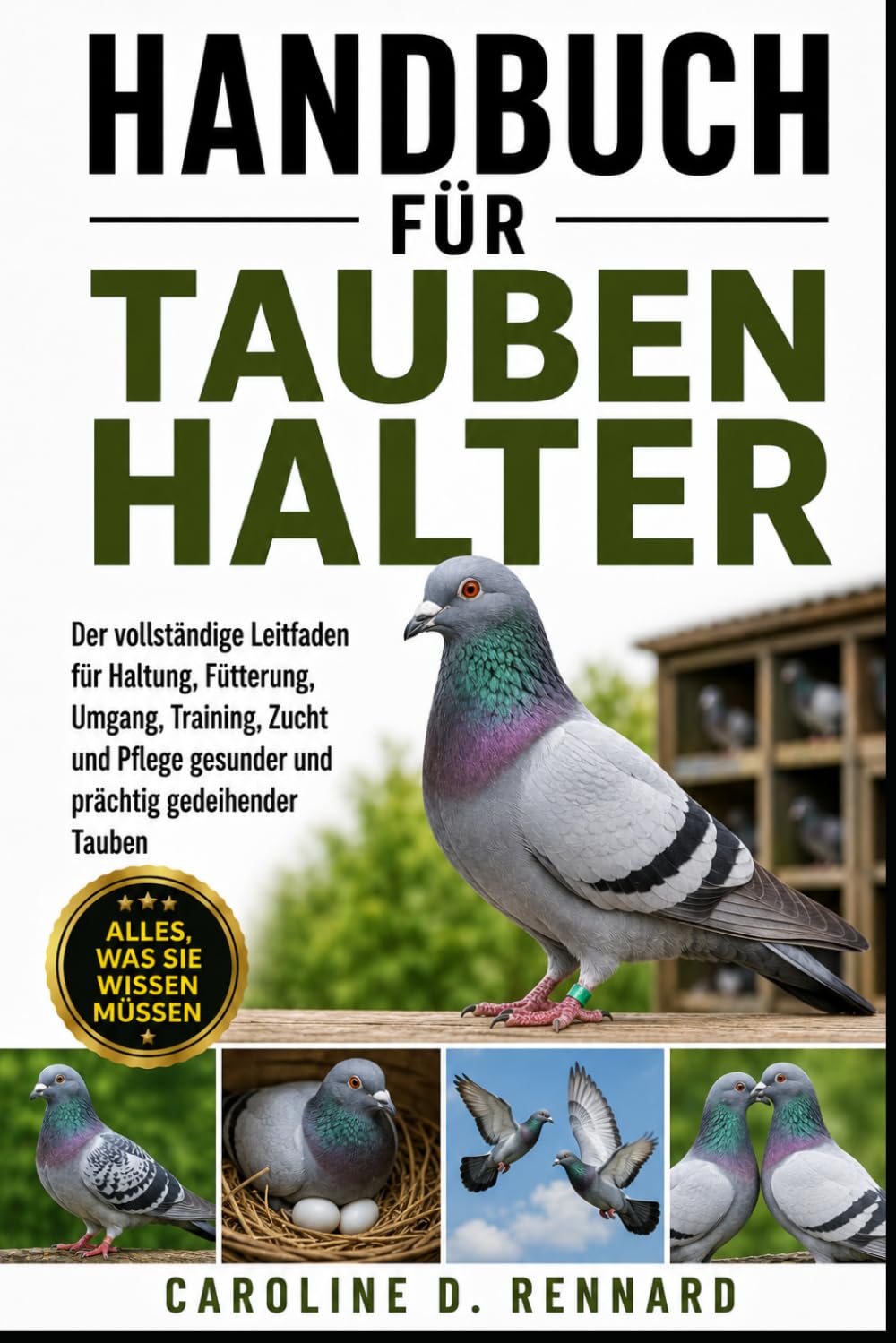 HANDBUCH FÜR TAUBENHALTER: Der vollständige Leitfaden für Haltung, Fütterung, Umgang, Training, Zucht und Pflege gesunder und prächtig gedeihender Tauben