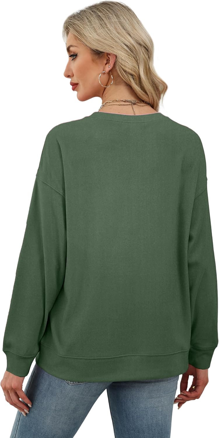 RUMIA Women's Crew Neck Sweatshirt Loose Pullover Long Sleeve Shirts Soft Tops for Women Fall Clothes 2025 - Image 5