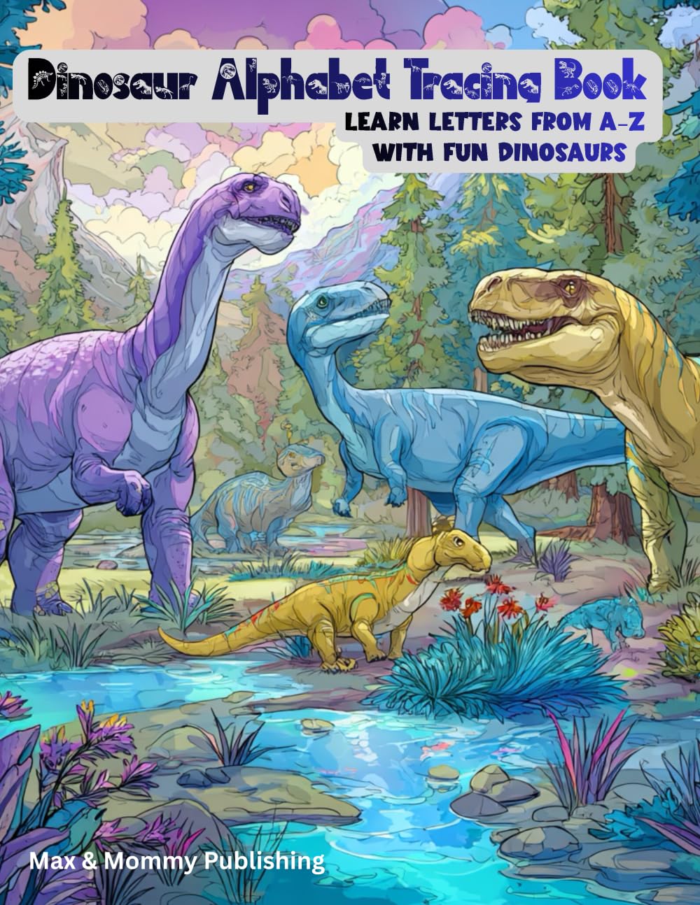 Dinosaur Alphabet Tracing Book: Learn Letters from A-Z with fun dinosaurs