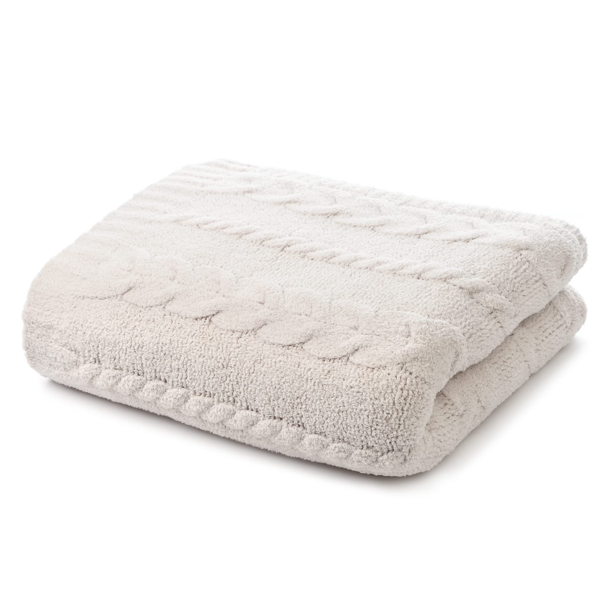 Amazon.com: KASHWÉRE Lounge - Wide Cable Solid Blanket Throw, 52  