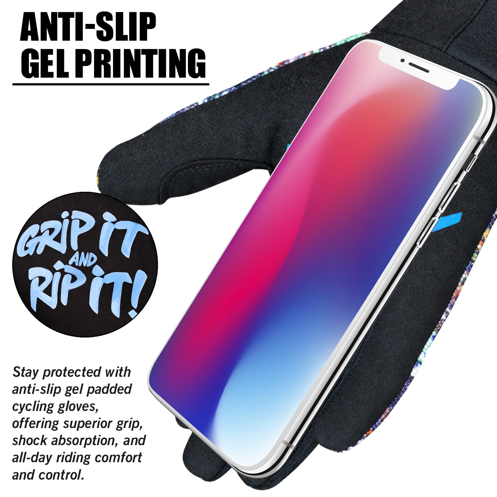 WFX Motorbike Gloves for Men & Women, Cycling Gloves Breathable Touchscreen Dirt Bike Racing Gloves for ATV, MTB, BMX & Motocross Riding Racing, Bicycle - 4