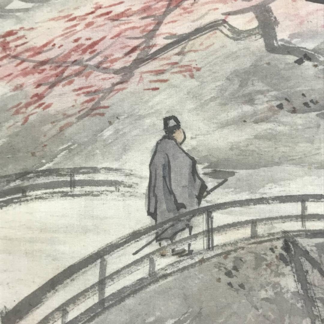 Amazon.co.jp: 鈴木松年 通天紅葉 嵐山紅葉図 秋景山水図 掛軸 掛け軸  