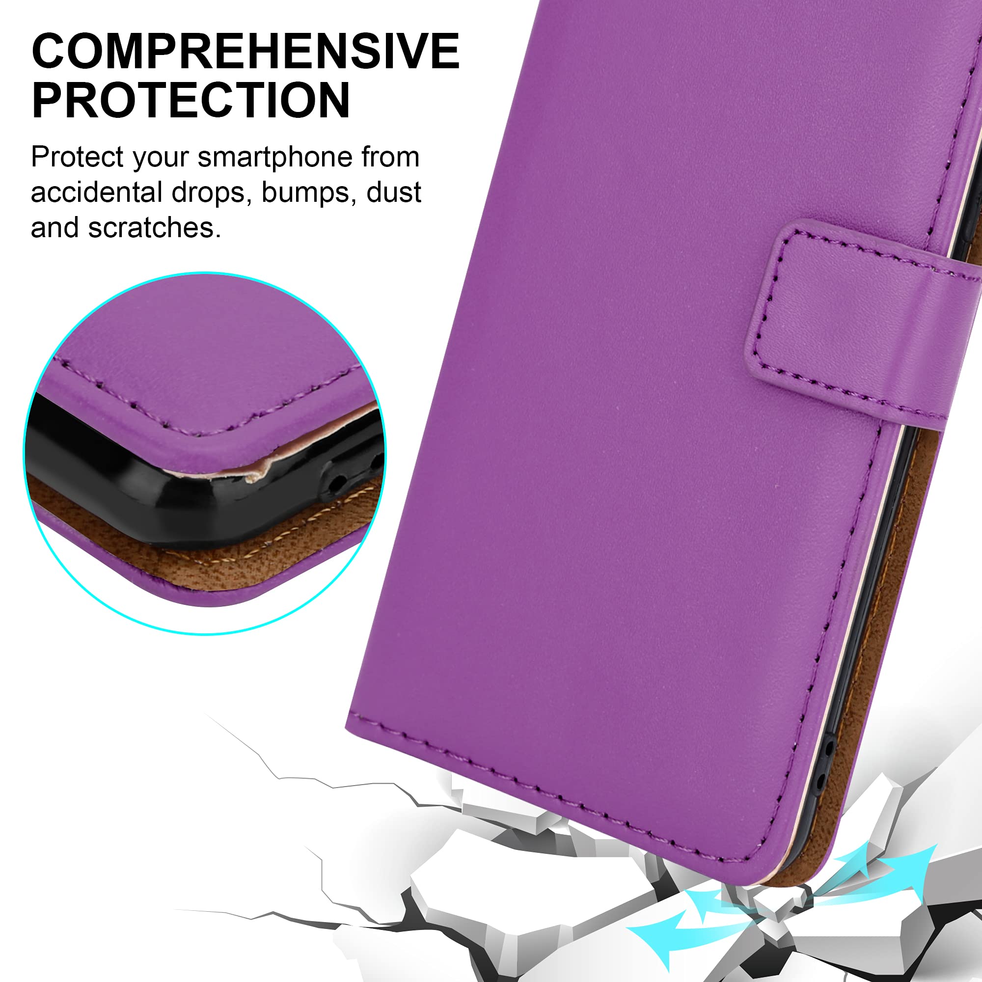 Case For Motorola Moto E7i Power XT2097 Leather Magnet Flip Wallet Phone Cover - Picture 18 of 36