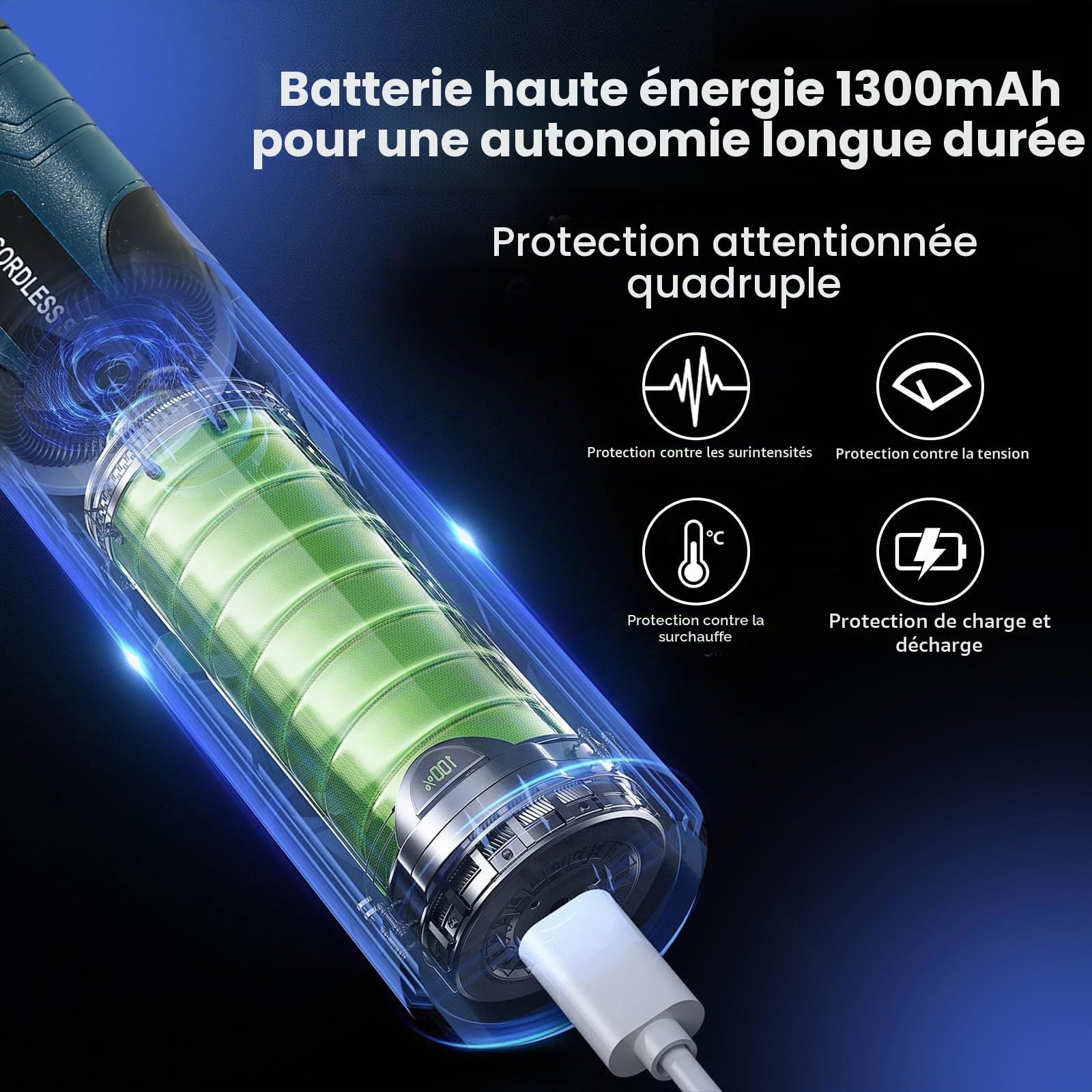 Tournevis électrique sans fil 105 en 1, mini tournevis électrique rechargeable 3,6 V avec couple de 4 engrenages et lumière LED, couple maximum de 5 N.m, idéal pour un usage quotidien et industriel