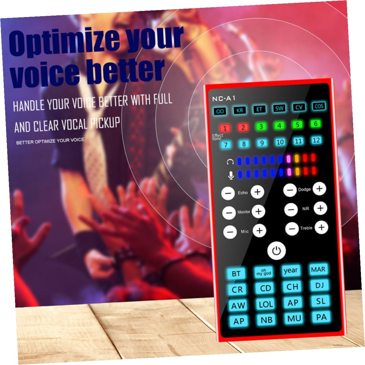 Professional Portable Voice Changer Sound Card for Phone and Computer Metal Streaming Audio Mixer with Noise Reduction Reverberation Effect for Streaming Recording and