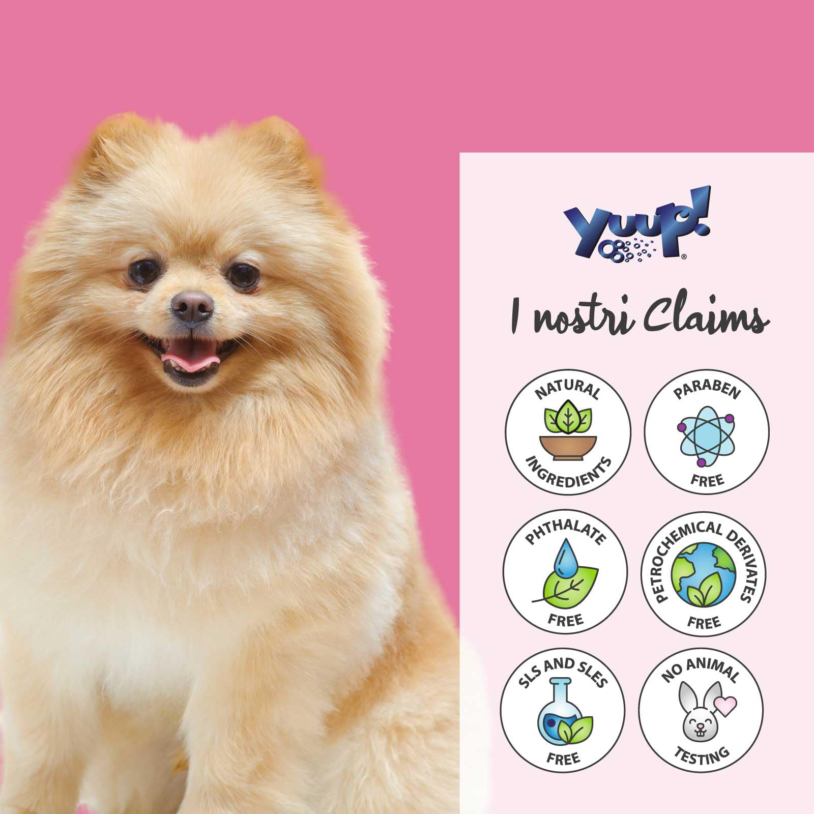 YUUP! - KIT VOLUME E RICCI | Shampoo volumizzante, Maschera volumizzante e Scioglinodi lucidante, kit per cani e gatti con manti lunghi e voluminosi