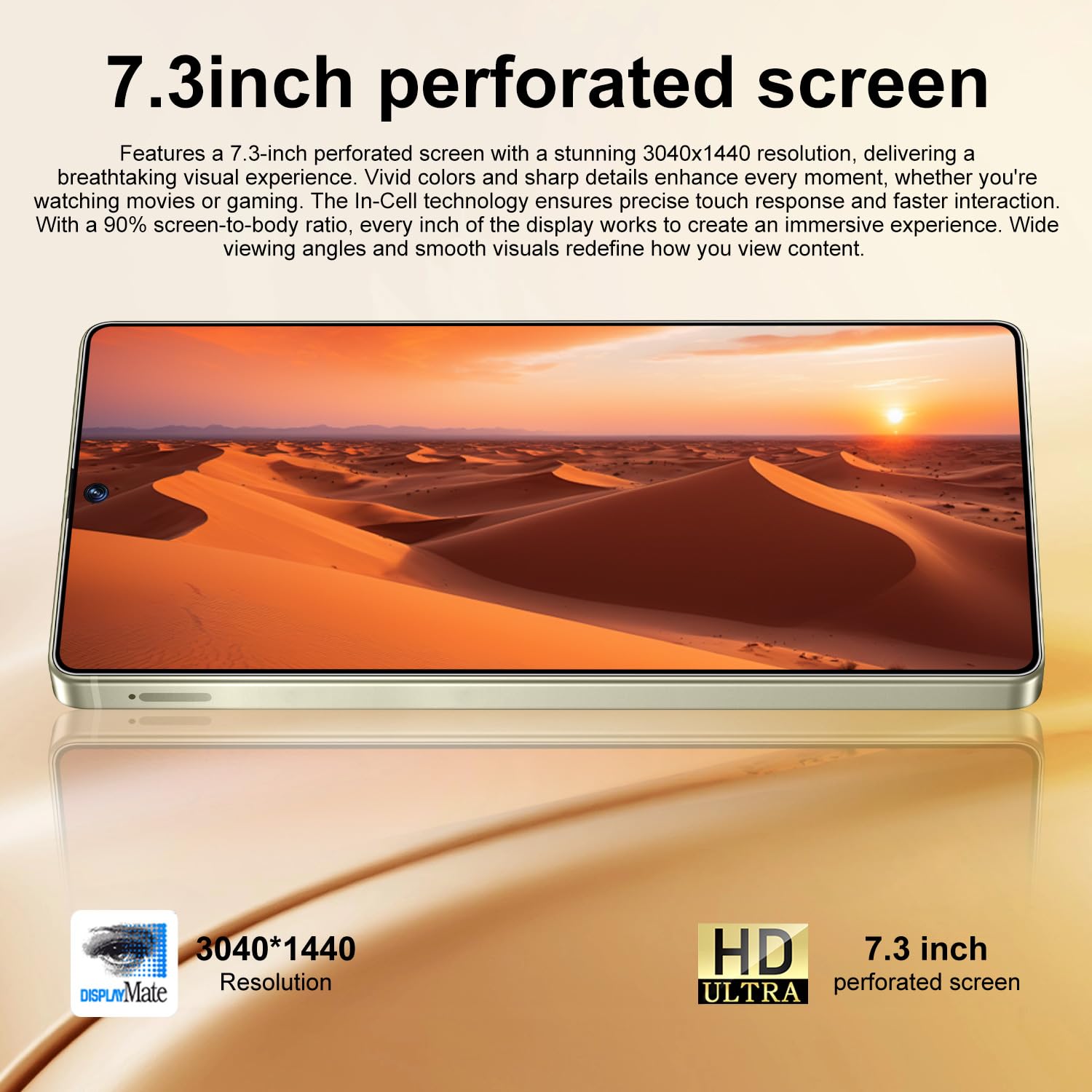 ULUCAN Smartphone S26 Ultra Global Version 5G, doppia scheda SIM, schermo HD da 7,3 pollici, 8000 mAh, cellulare impermeabile per esterni, supporta il riconoscimento facciale,Black-1TB