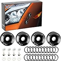 Vista 8 de Xotic Tech 4 x JDM Negro Parachoques de coche Tronco Fender Hatch Tapas de liberación rápida Kit Universal Aluminio CNC Billet