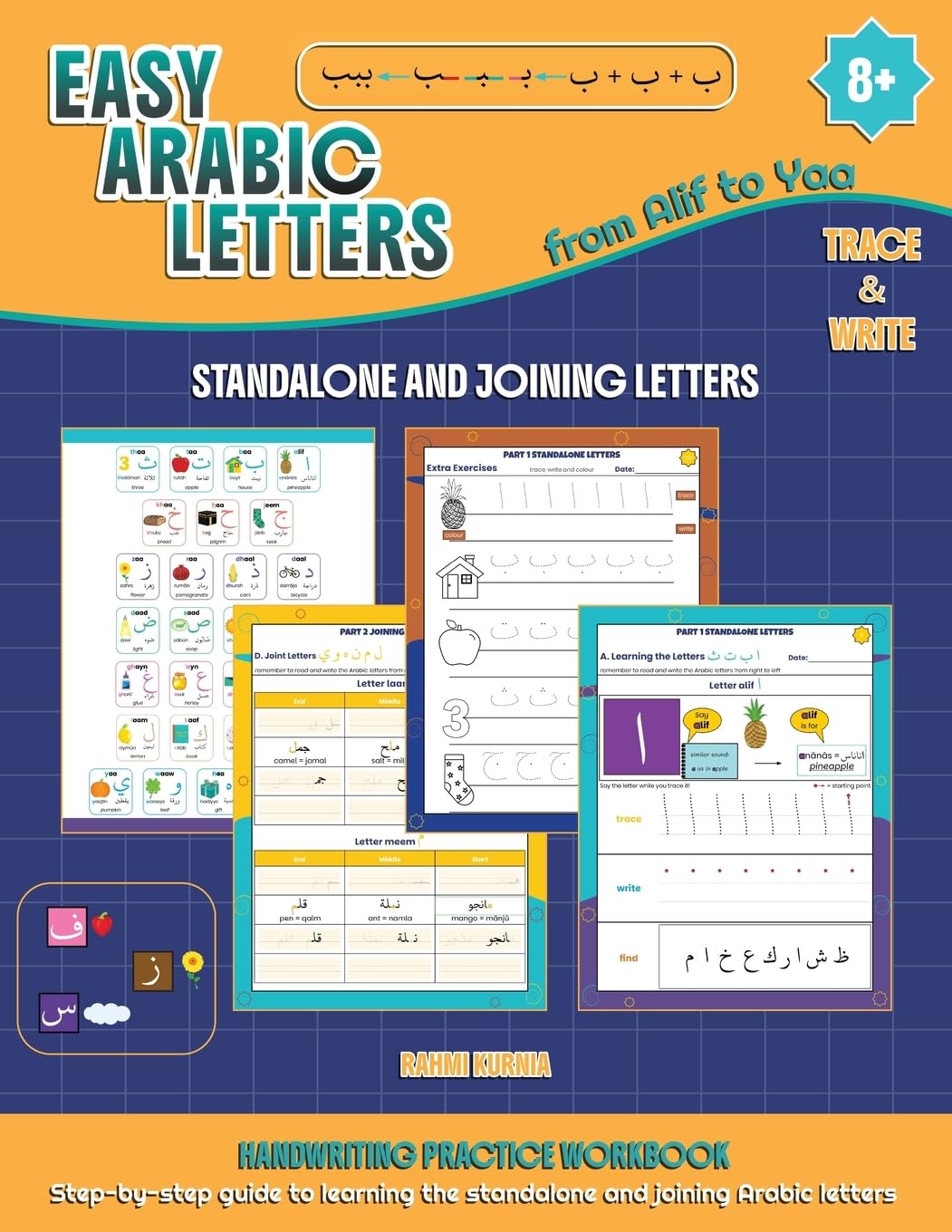 Easy Arabic Letters from Alif to Yaa: Standalone and Joining Letters