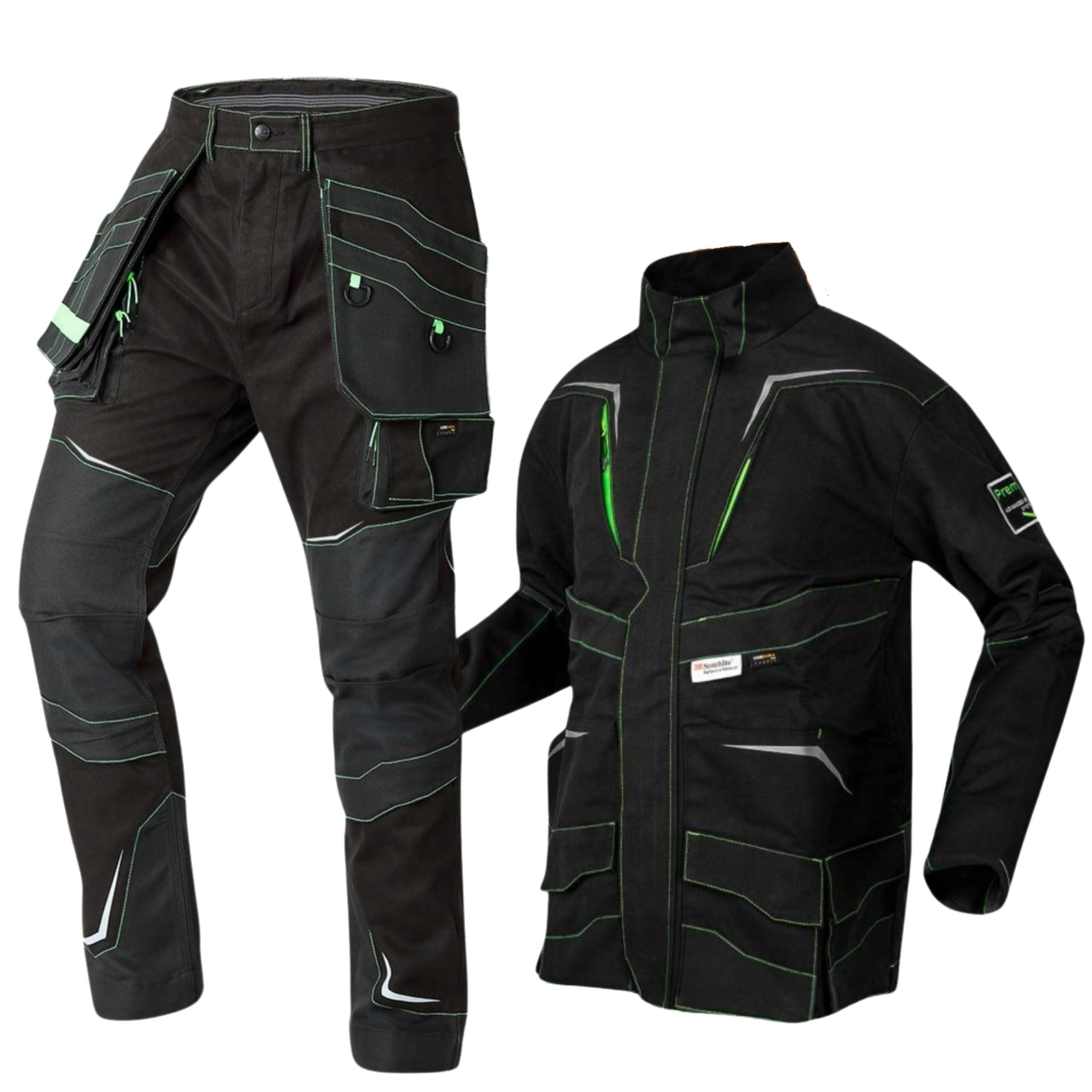 NEO TOOLS Abbigliamento da lavoro: set tuta da lavoro con giacca da lavoro e pantaloni da lavoro, set di vestiti da lavoro per meccanici, set di abbigliamento da lavoro robusto molte tasche cotone