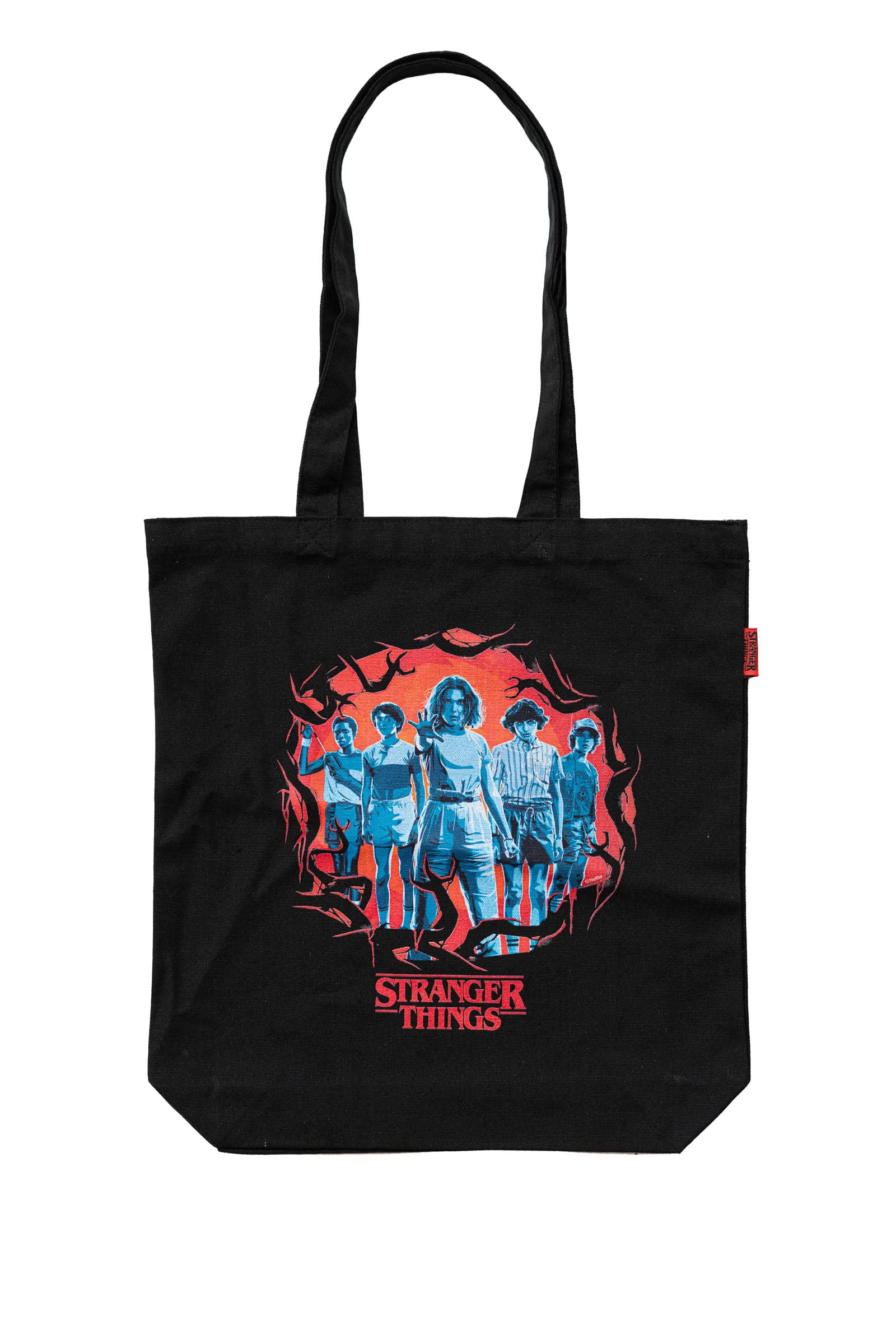 Grupo Erik Stranger Things Cotton Tote Bag - Cotton Shopping Bag - 14x15x4 inches | 37x39x10 cm - Canvas Bag - Cotton Bag - Gift Bag - Stranger Things Merchandise - Stranger Things Gifts